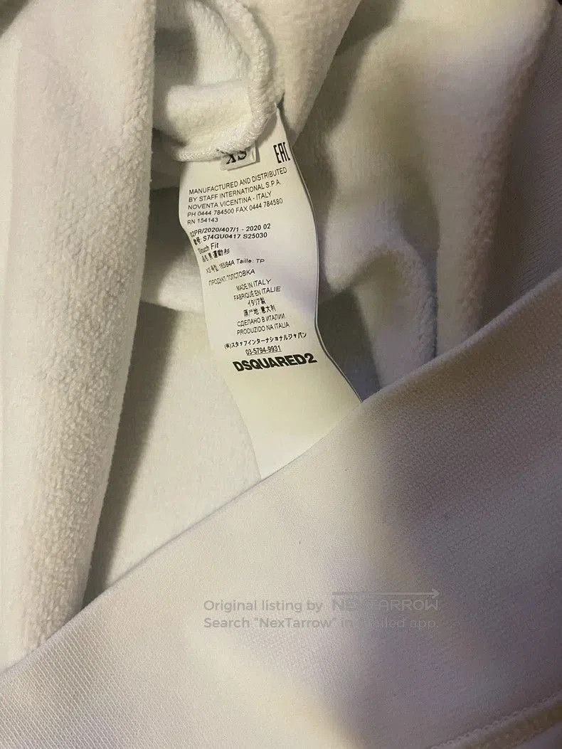 Dsquared2 DSQUARED2 White Oversized Hoodie. Size US XS / EU 42 / 0 - 4 Thumbnail