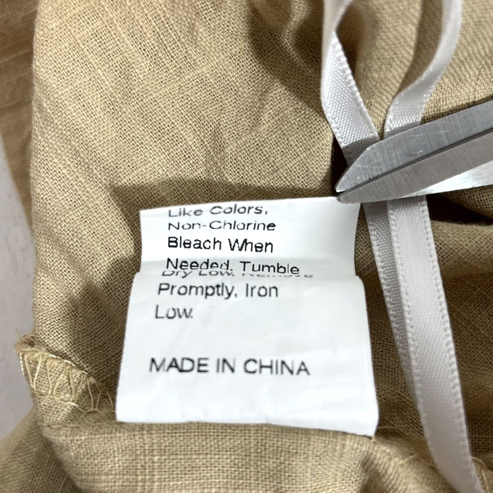 Shein Shein Women's Skirt Front 3 Button Tie Beige Elastic Waist Size Large NWOT New Size 36" / US 14 / IT 50 - 7 Thumbnail