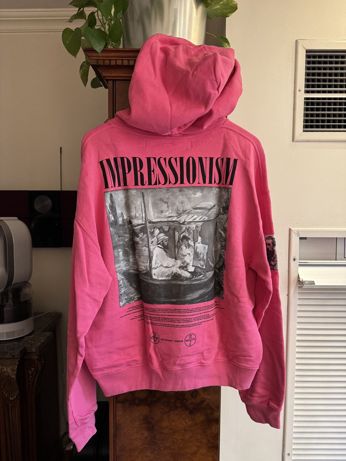 Off-White Off-White Pink Impressionism Decal Hoodie Size US M / EU 48-50 / 2 - 3 Thumbnail