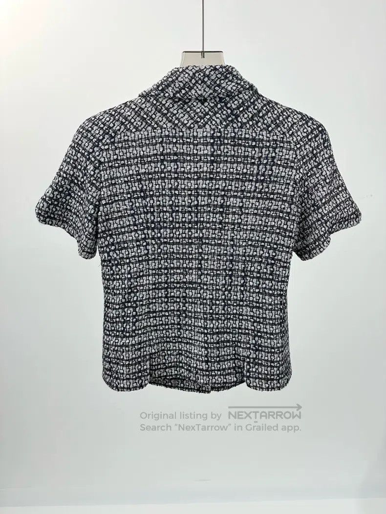 Chanel Chanel Silver thread tweed short-sleeved jacket Size XS / US 0-2 / IT 36-38 - 2 Thumbnail