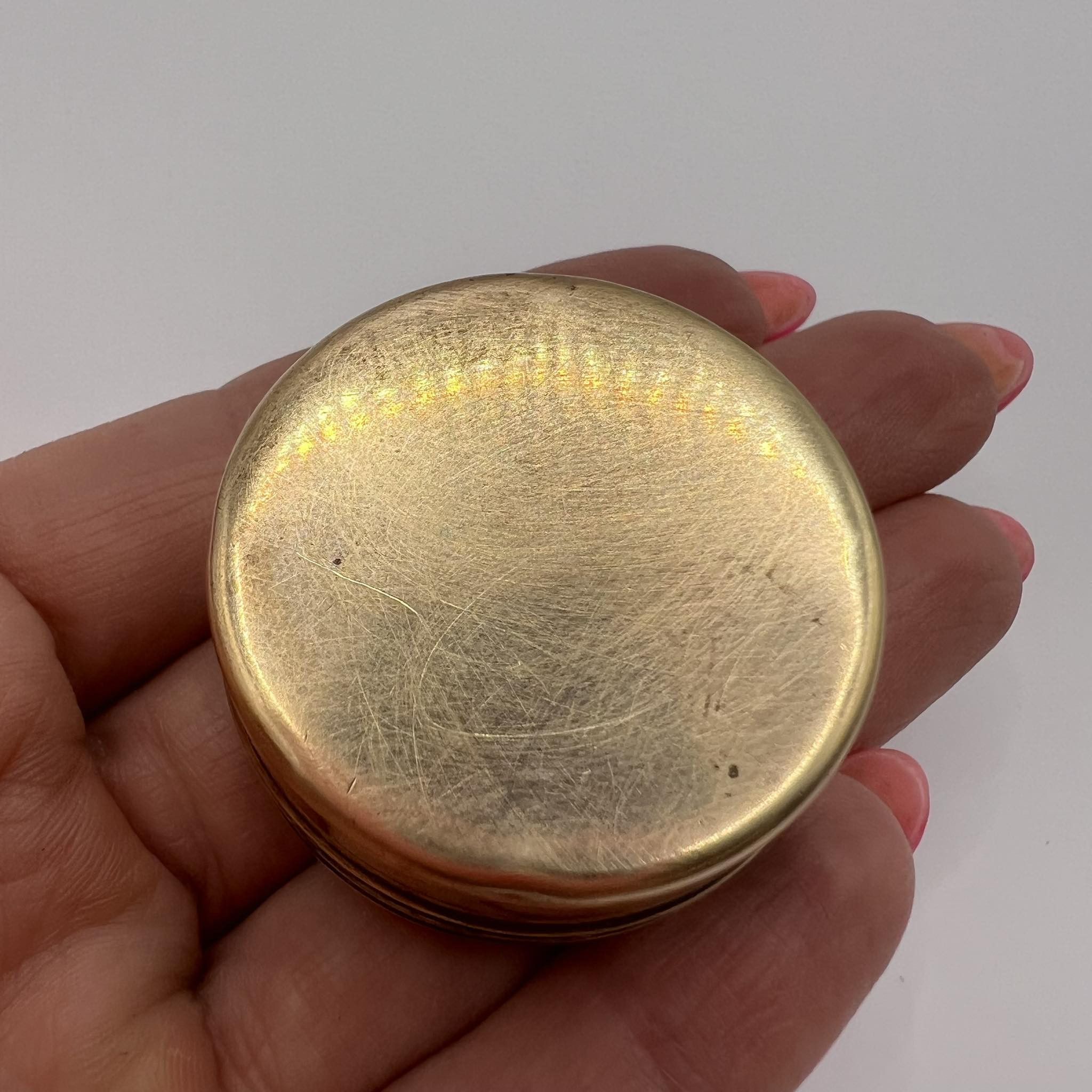 Vintage Antique Vintage Brass Hot Enamel Women's Jewelry Trinket Box Size ONE SIZE - 6 Thumbnail