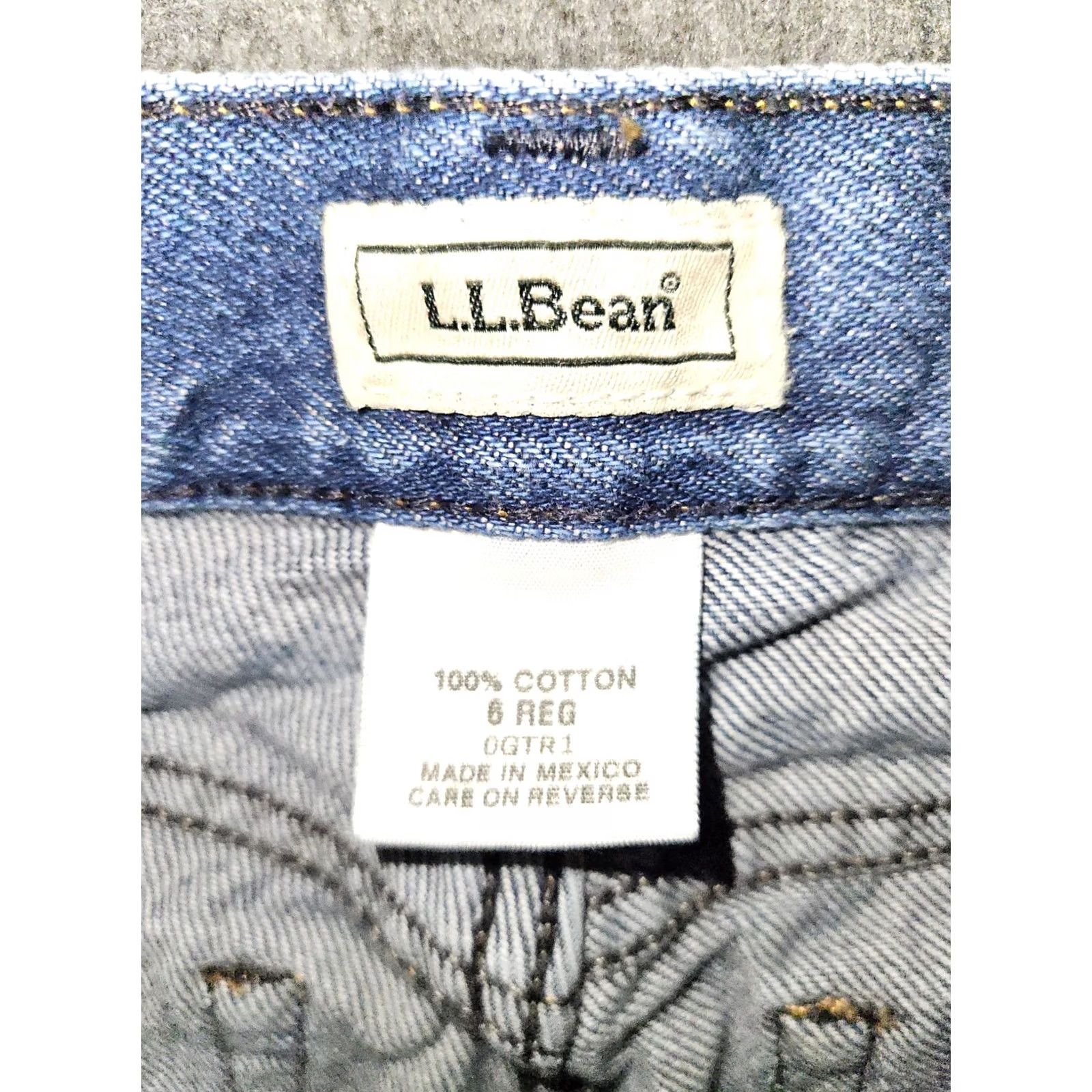 Vintage VINTAGE L.L. Bean Jeans Women's 6 Straight 90s Blue Denim Mid Rise Regular 29 Inseam Womens Size 28" / US 6 / IT 42 - 2 Thumbnail