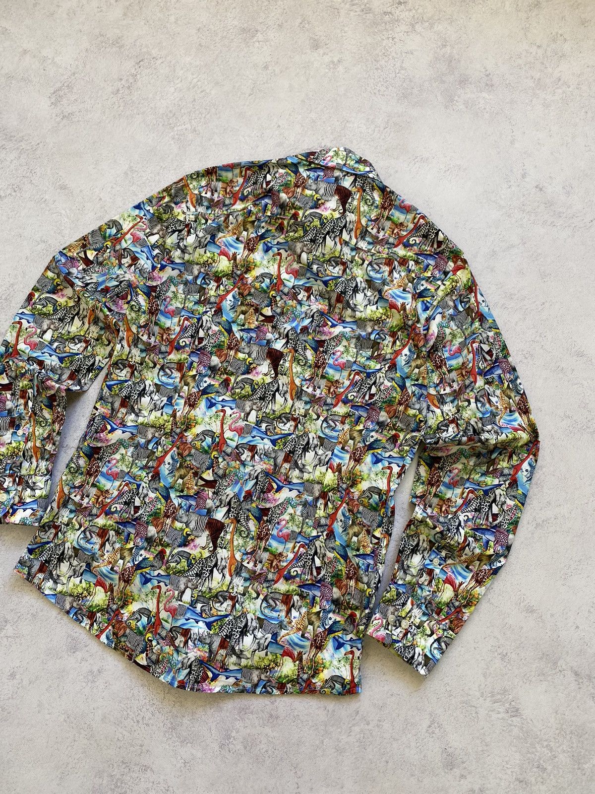 Eton Eton Mens Multicolor Animal Print Button Shirt Size M Size US M / EU 48-50 / 2 - 10 Thumbnail