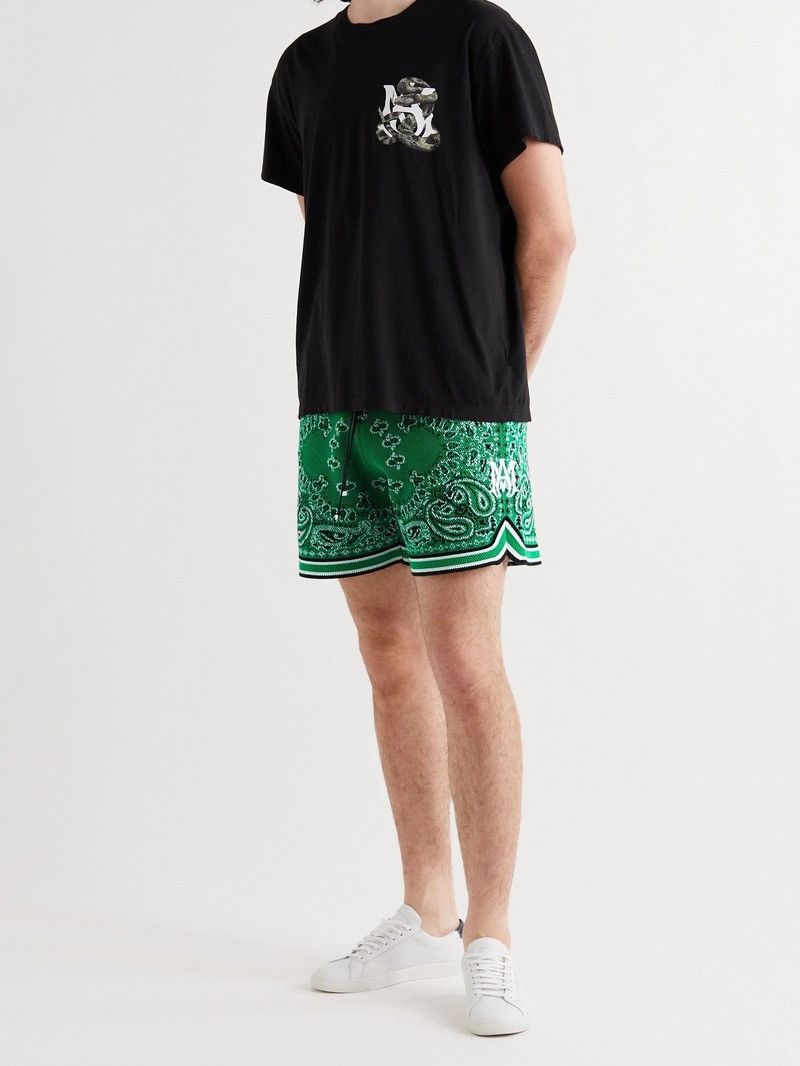 Amiri Amiri Bandana Print B-Ball Drawstring Shorts Size US 32 / EU 48 - 2 Thumbnail