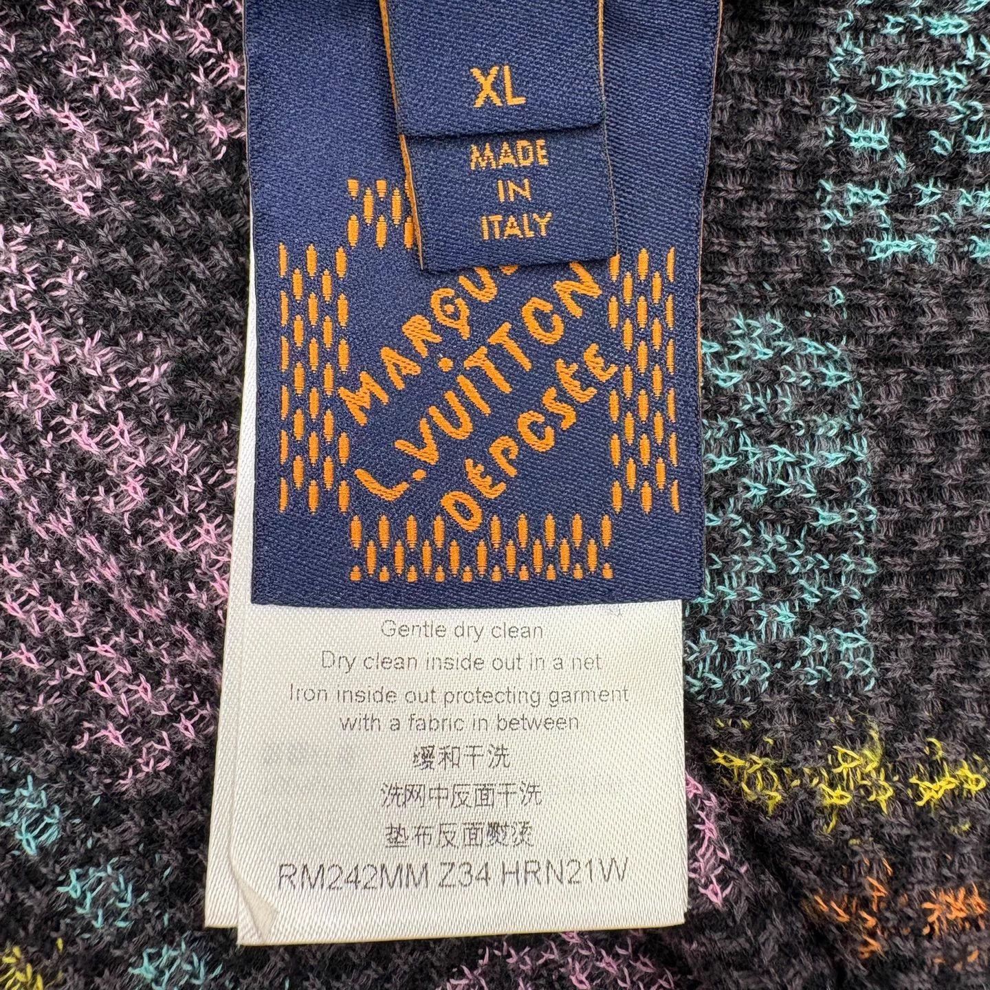 Louis Vuitton LV Rainbow Damier Men's Short Sleeve Polo XL Italy Size US XL / EU 56 / 4 - 7 Thumbnail