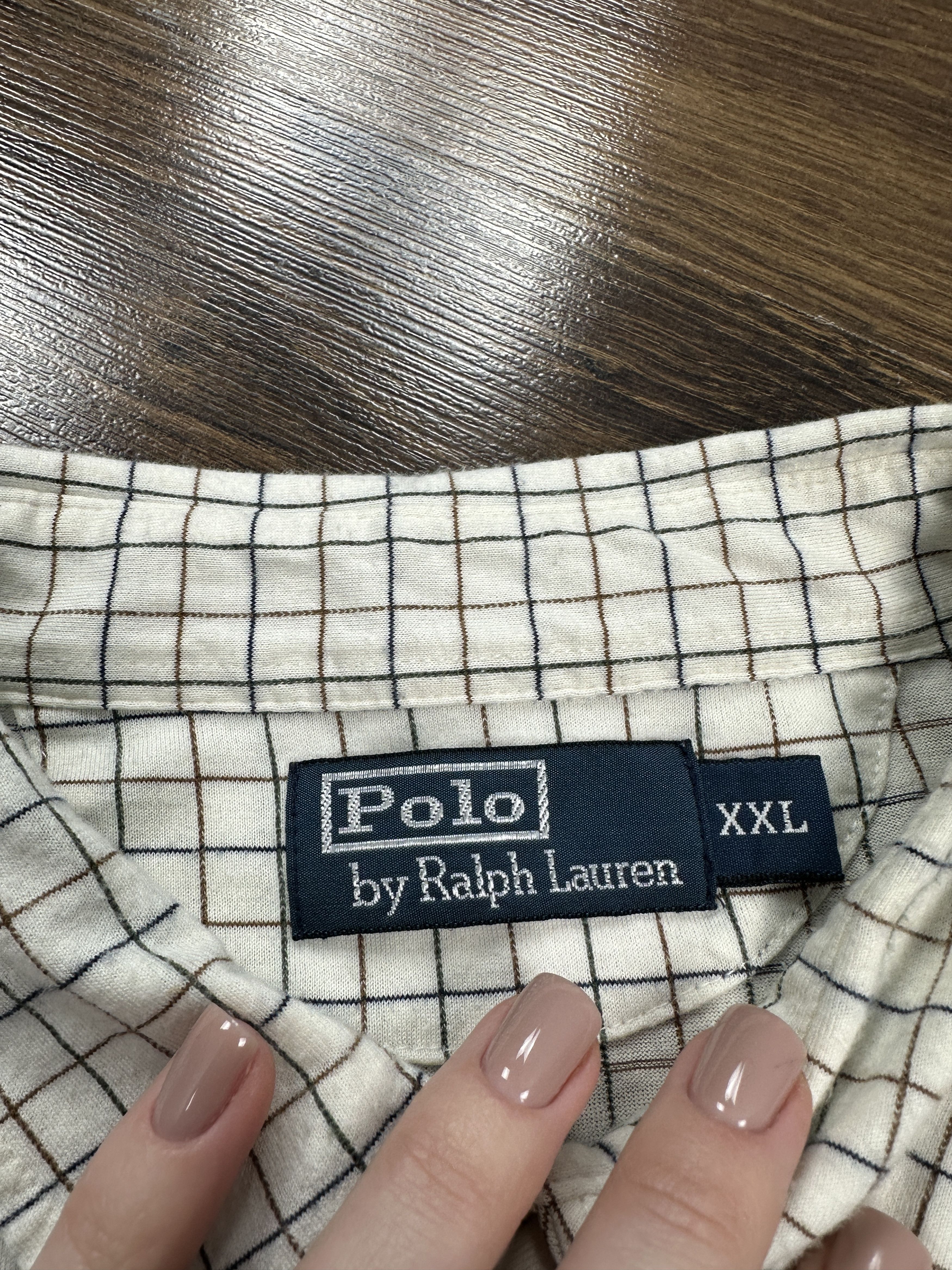 Polo Ralph Lauren × Ralph Lauren Polo Ralph Lauren Vintage Mens Check Polo Shirt Size US XXL / EU 58 / 5 - 3 Thumbnail