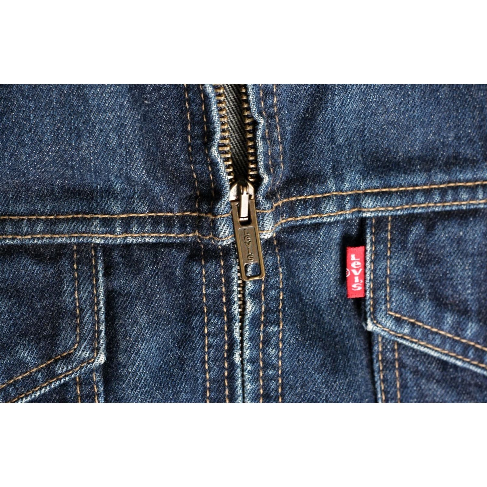 Levi's LEVI’S 70509 04 Vintage Zip Up Denim Trucker Jacket Men M Blue Jeans Jacket Mens VINTAGE Size US 31 - 6 Thumbnail