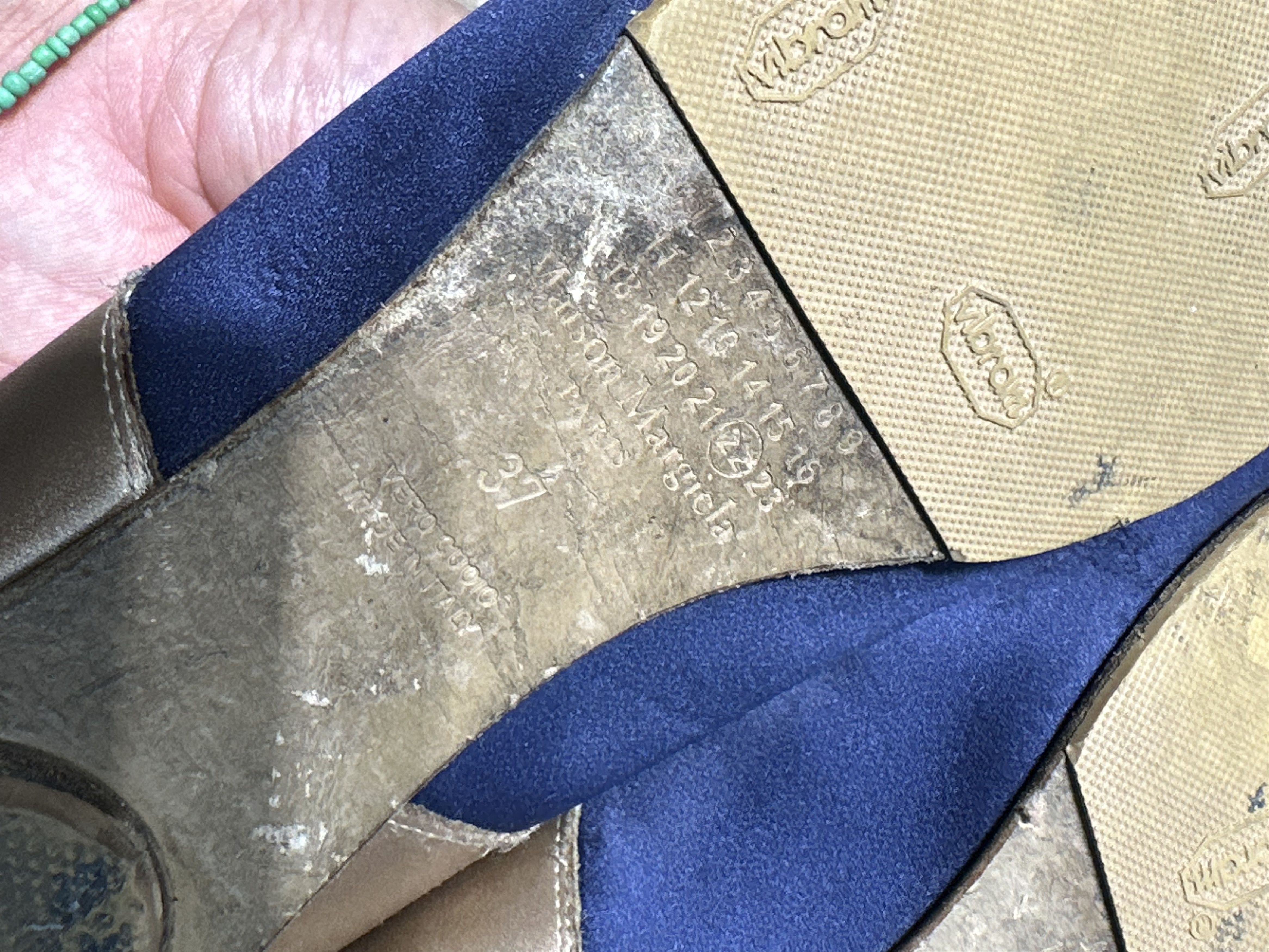 Maison Margiela Maison Margiela Tabi Ballerinas Blue/Gold Size US 7 / IT 37 - 8 Thumbnail