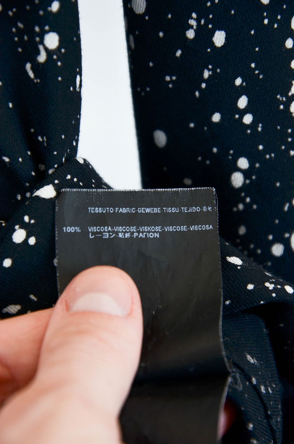 Saint Laurent Paris × Vintage SAINT LAURENT FW15 Paint Splatter Look Viscose Shirt - 36 Size XS / US 0-2 / IT 36-38 - 9 Thumbnail