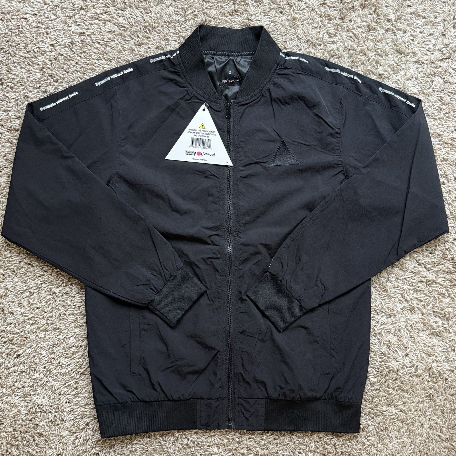 KidSuper Kid Super Studios Vercel Jacket Black Full Zip Nylon Bomber Size US S / EU 44-46 / 1 - 1 Thumbnail