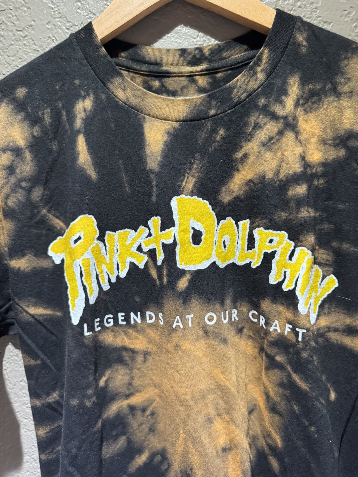 Pink Dolphin Black / Yellow Tie Dye Pink Dolphin Plus Logo Shirt Soft Size US M / EU 48-50 / 2 - 2 Thumbnail