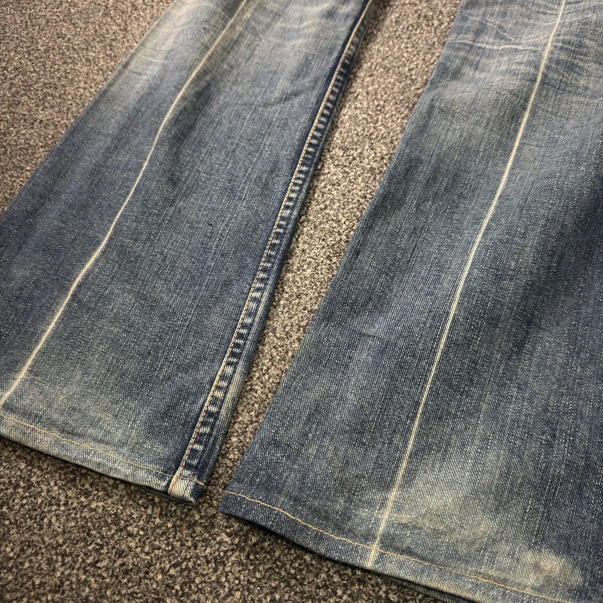 Beauty Beast Vintage 80s Flared Wrangler Distressed Denim Stranger Things Size US 28 / EU 44 - 11 Thumbnail