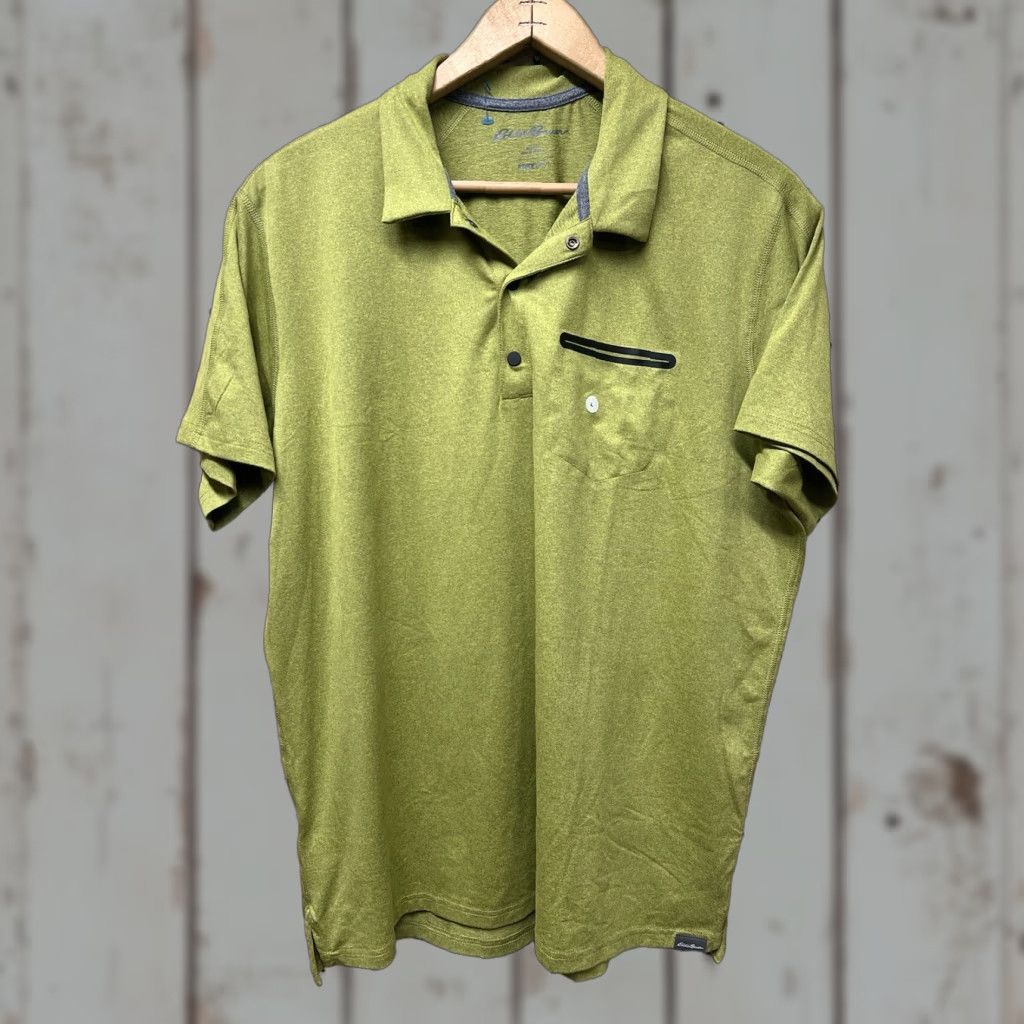 Eddie Bauer Eddie Bauer Polo Shirt Mens Large Green FreeDry Short Sleeve Logo Knit Polo Shirt Mens L Green Free Dry Size US L / EU 52-54 / 3 - 1 Thumbnail