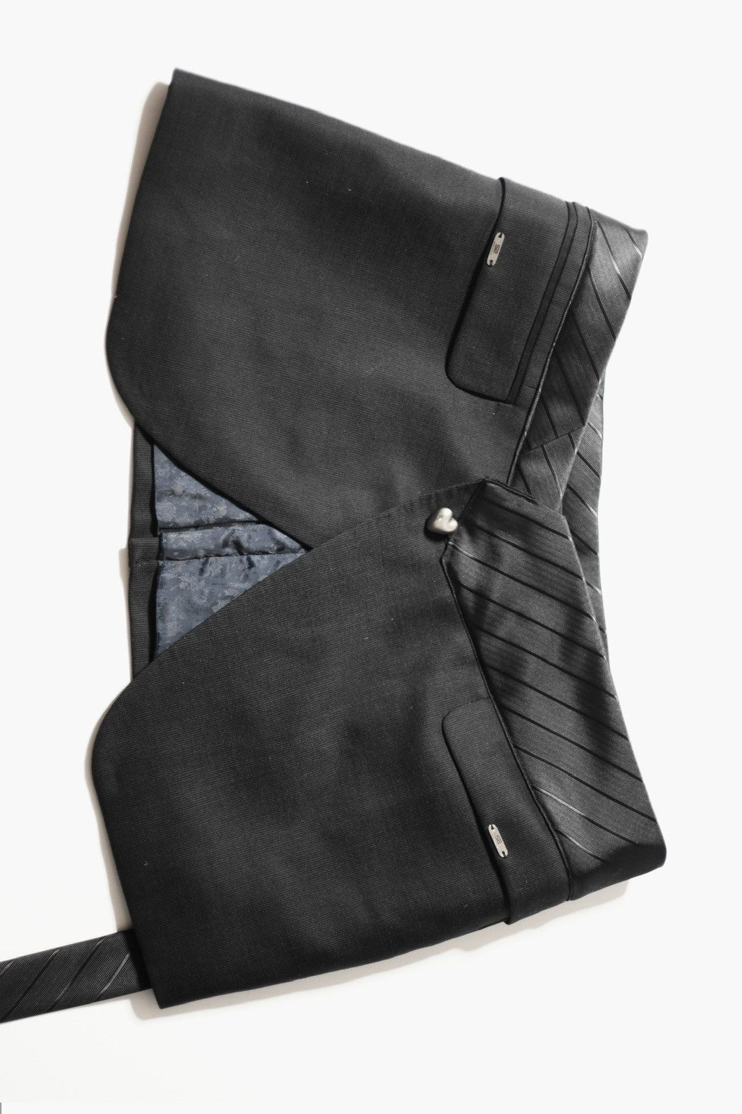 Other Tie Mini skirt Blazer wool Upcycle vintage designer szenaryo Size 32" / US 10 / IT 46 - 4 Thumbnail