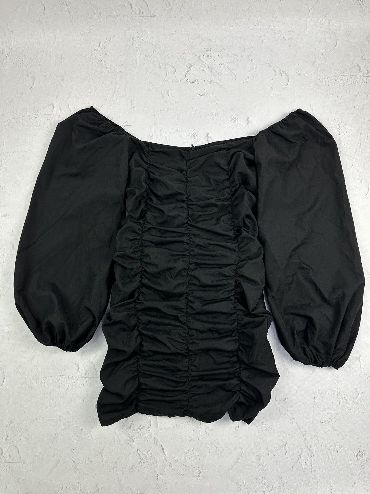 Japanese Brand × Vintage Vintage Parachute Sleeve Black Blouse Size XL / US 12-14 / IT 48-50 - 1 Thumbnail
