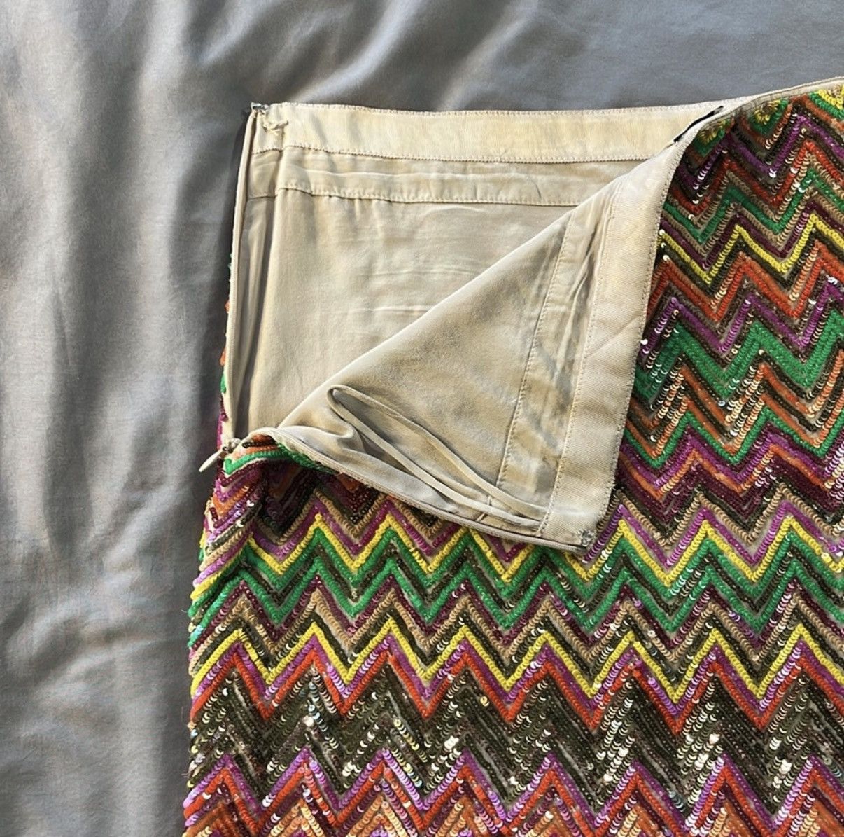 Haute Hippie Haute Hippie Multicolored Chevron Mini Skirt Size Medium Size 30" / US 8 / IT 44 - 6 Thumbnail
