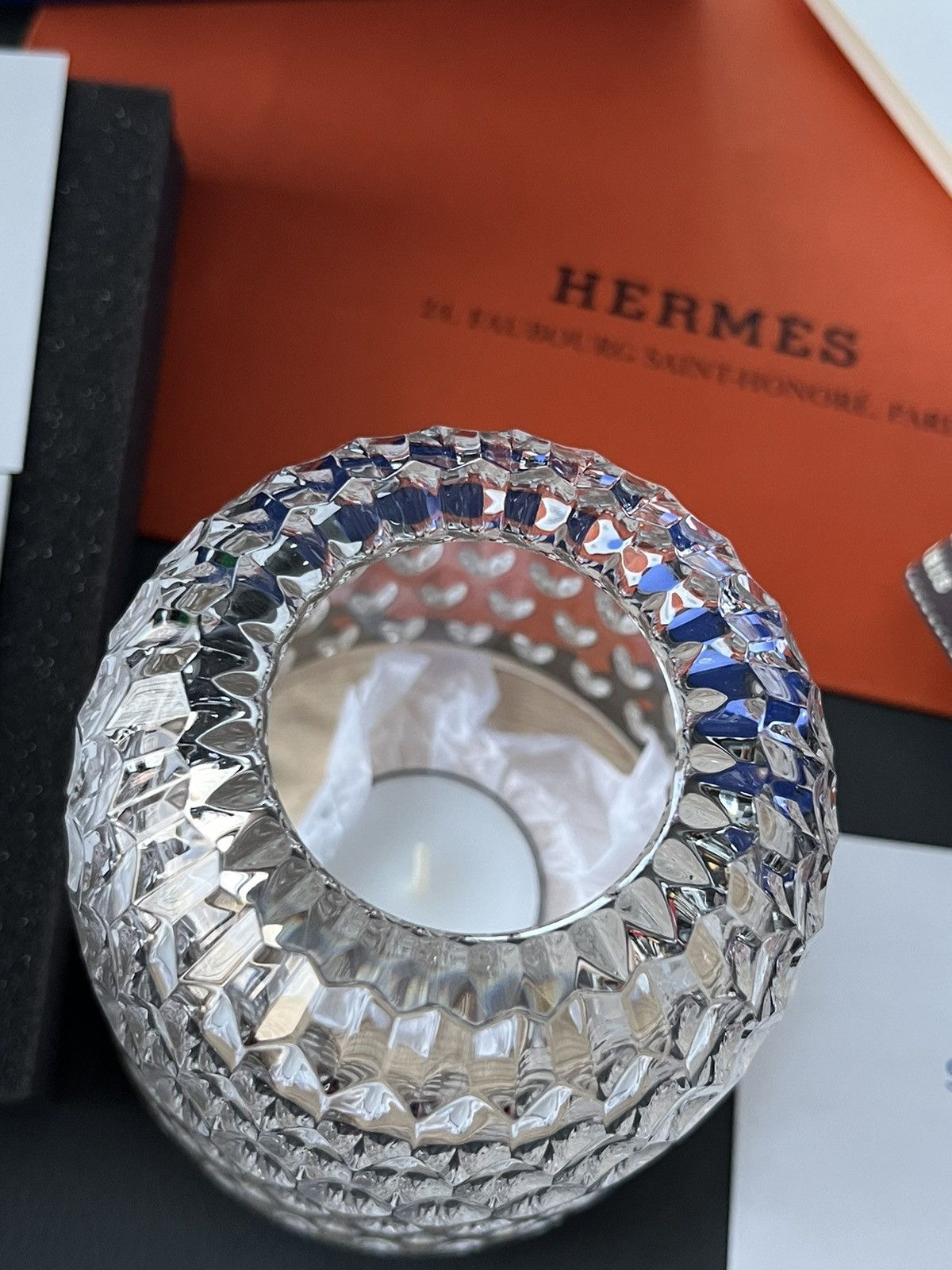 Hermes Rare Hermes St Louis Brand New Crystal Candle Holder Lamp Size ONE SIZE - 13 Thumbnail
