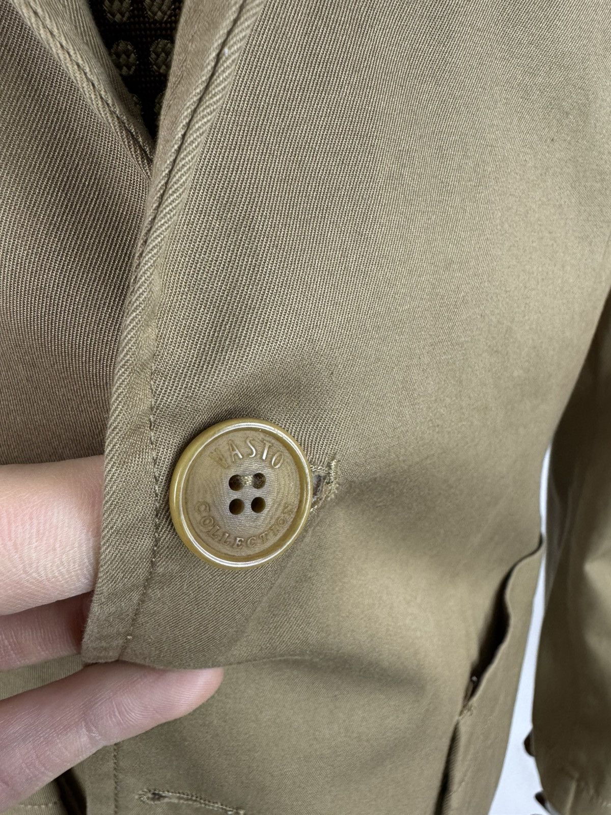 Other VASTO unlined Blazer cotton beige camel sports jacket sz 50 Size 42R - 7 Thumbnail