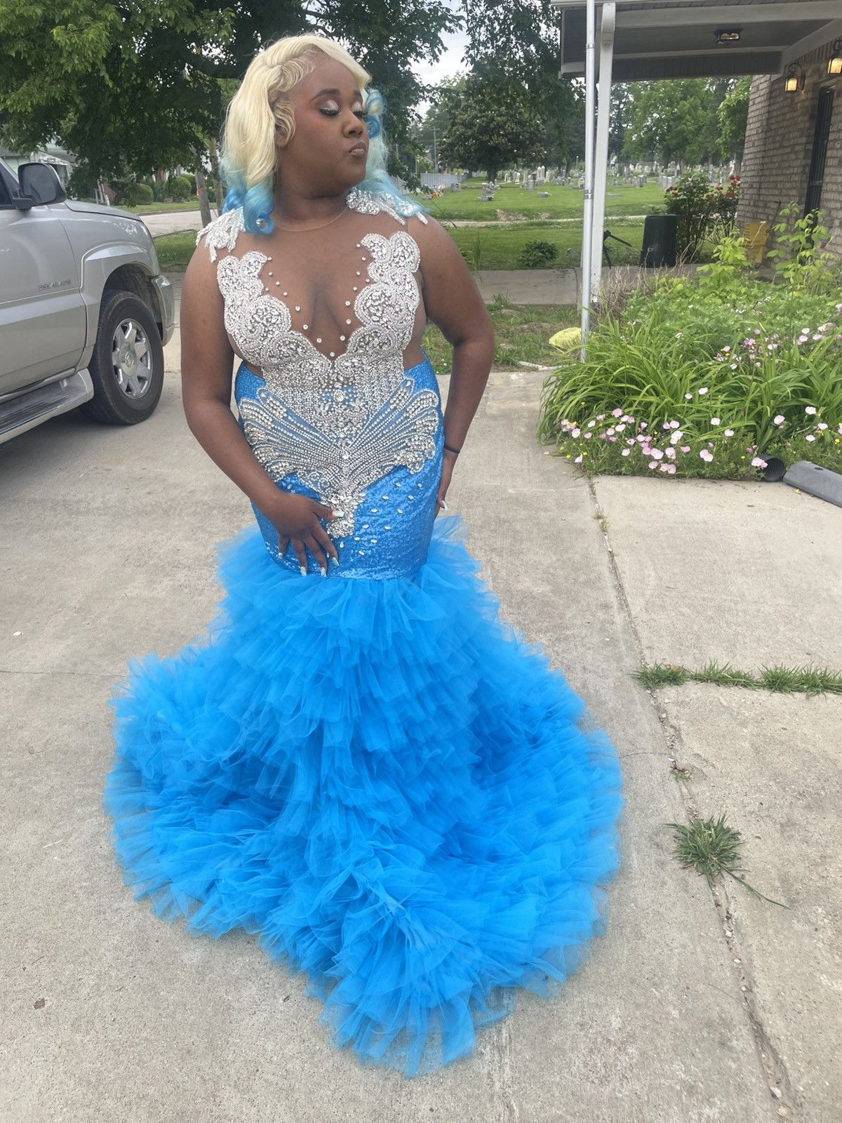 Designer Prom dress Size XXL / US 16-18 / IT 52-54 - 5 Thumbnail