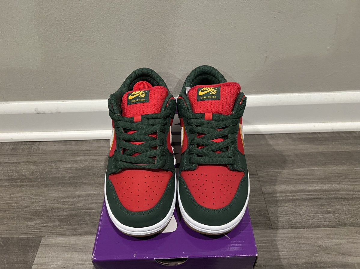Nike SB Size 8.5 Nike SB Dunk Low Pro Premium Seattle Supersonics Size US 8.5 / EU 41-42 - 2 Thumbnail