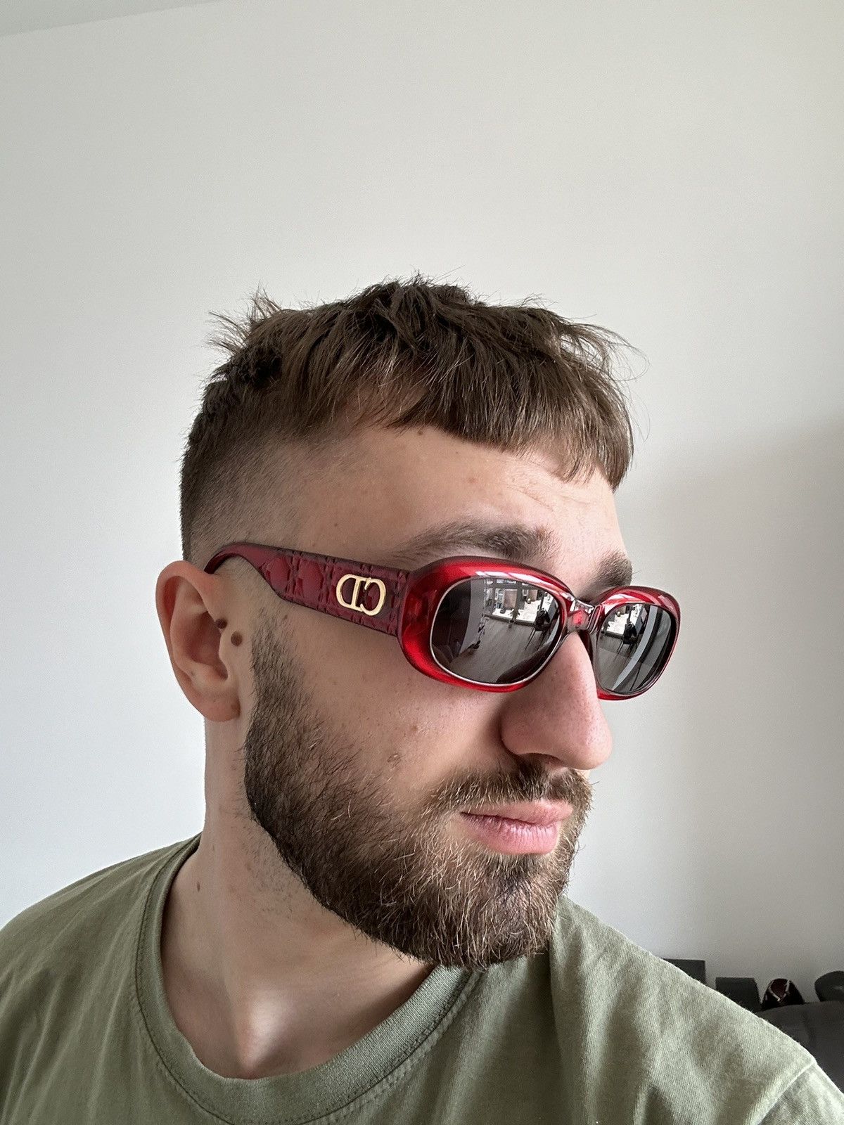 Christian Dior Monsieur DIOR Red Big Logo CD Cannage Sunglasses Vintage CD 2006 Size ONE SIZE - 16 Thumbnail