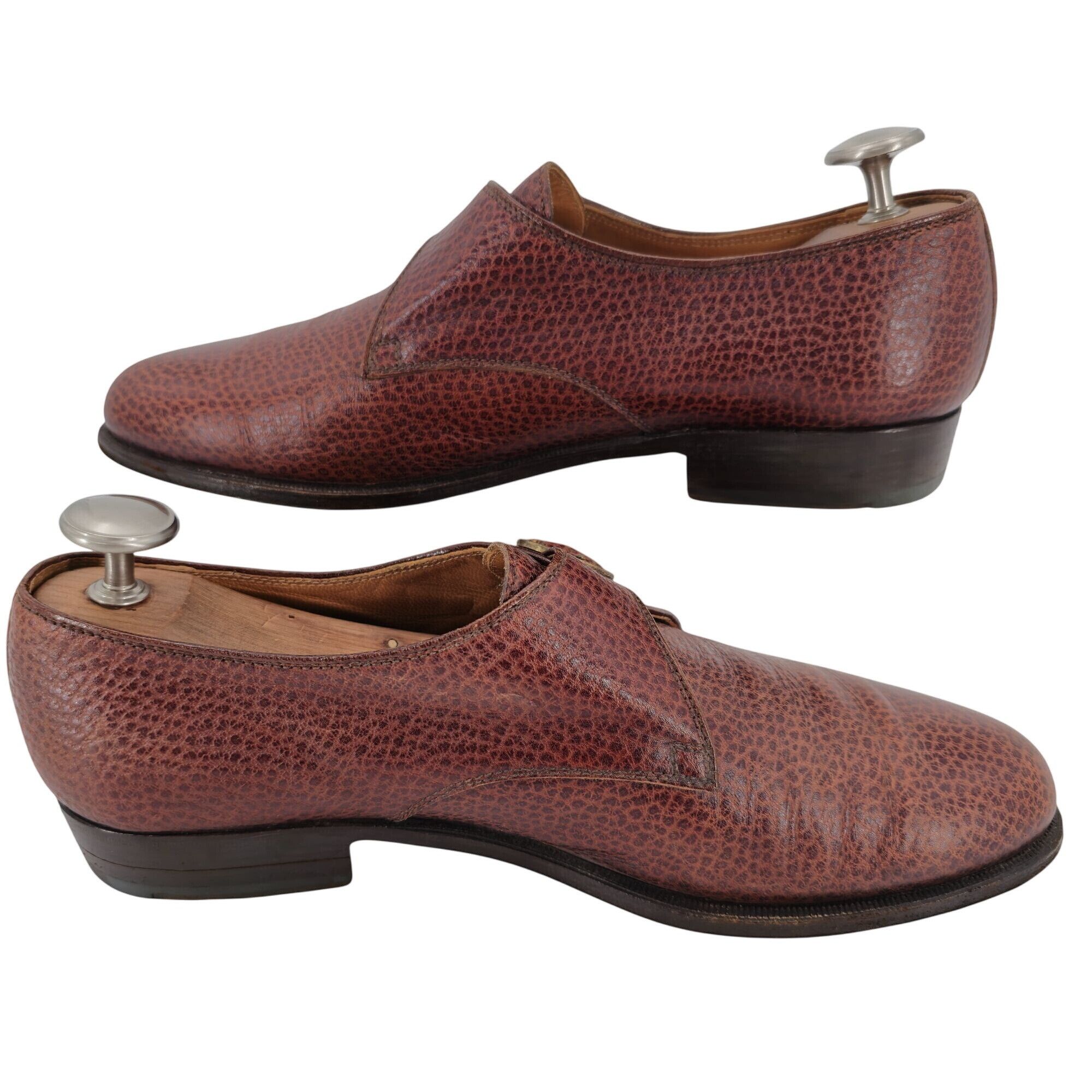 Principe Principe Di Bologna Italy Vintage Mens 12 Brown Pebble Grain Size US 12 / EU 45 - 7 Thumbnail