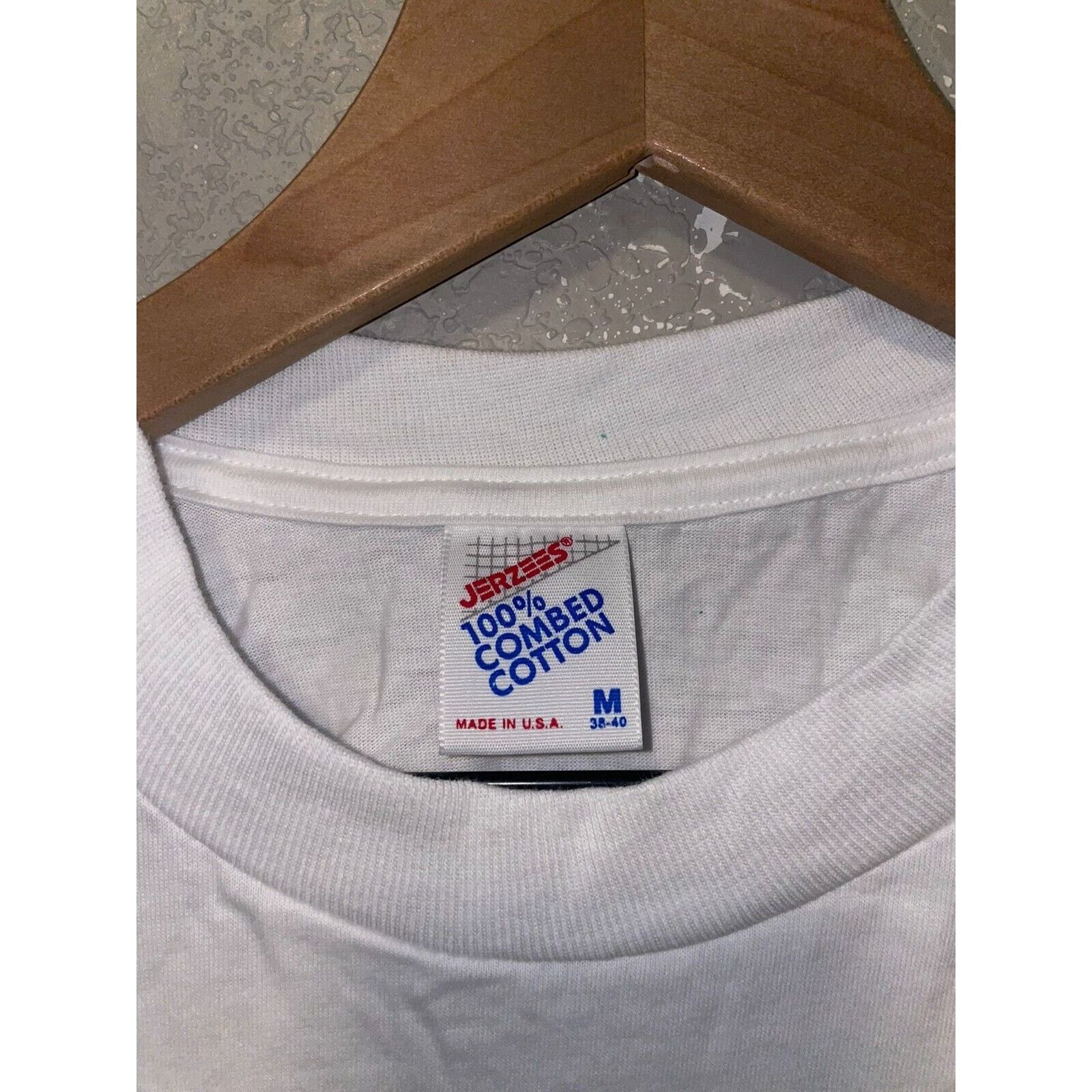 Jerzees Vintage Test Print Shirt New York Alexandria Bay White M Tee Size US M / EU 48-50 / 2 - 7 Thumbnail
