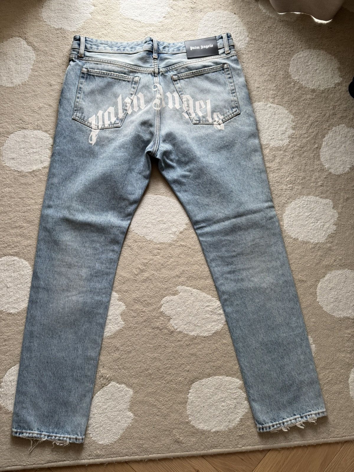 Palm Angels Palm Angels Logo Back Jeans – Light Wash Size US 34 / EU 50 - 1 Thumbnail