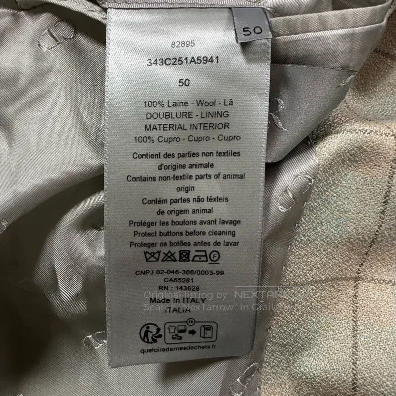 Dior Dior 23fw beige plaid sheep wool suit Size 50R - 6 Thumbnail