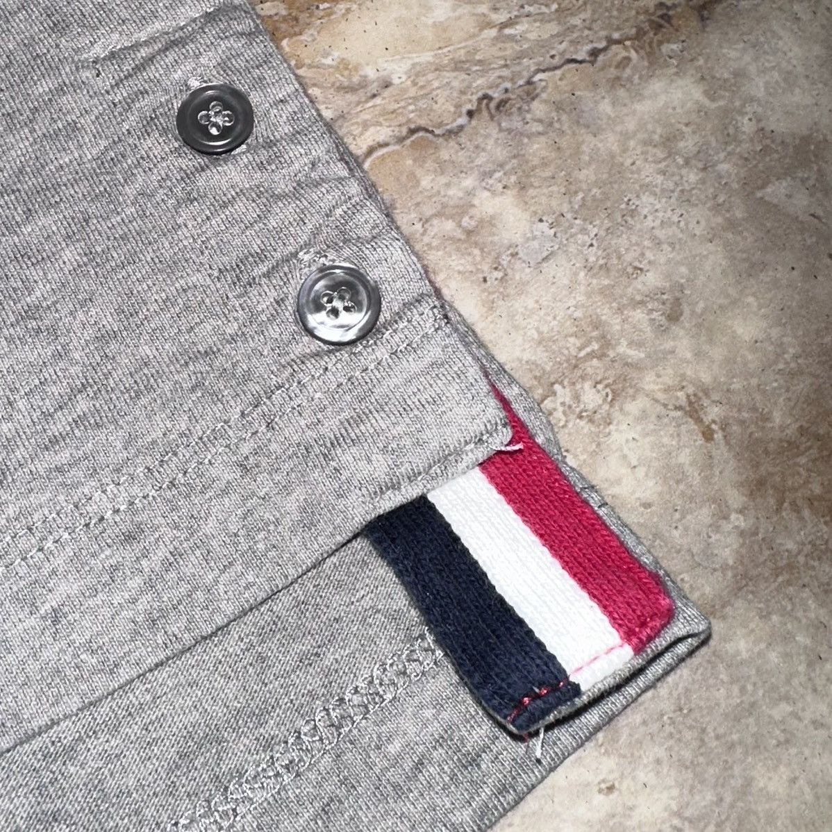 Thom Browne Thom Browne Contrast Trim Ringer Short Sleeve T-Shirt Gray 1 Size US S / EU 44-46 / 1 - 3 Thumbnail