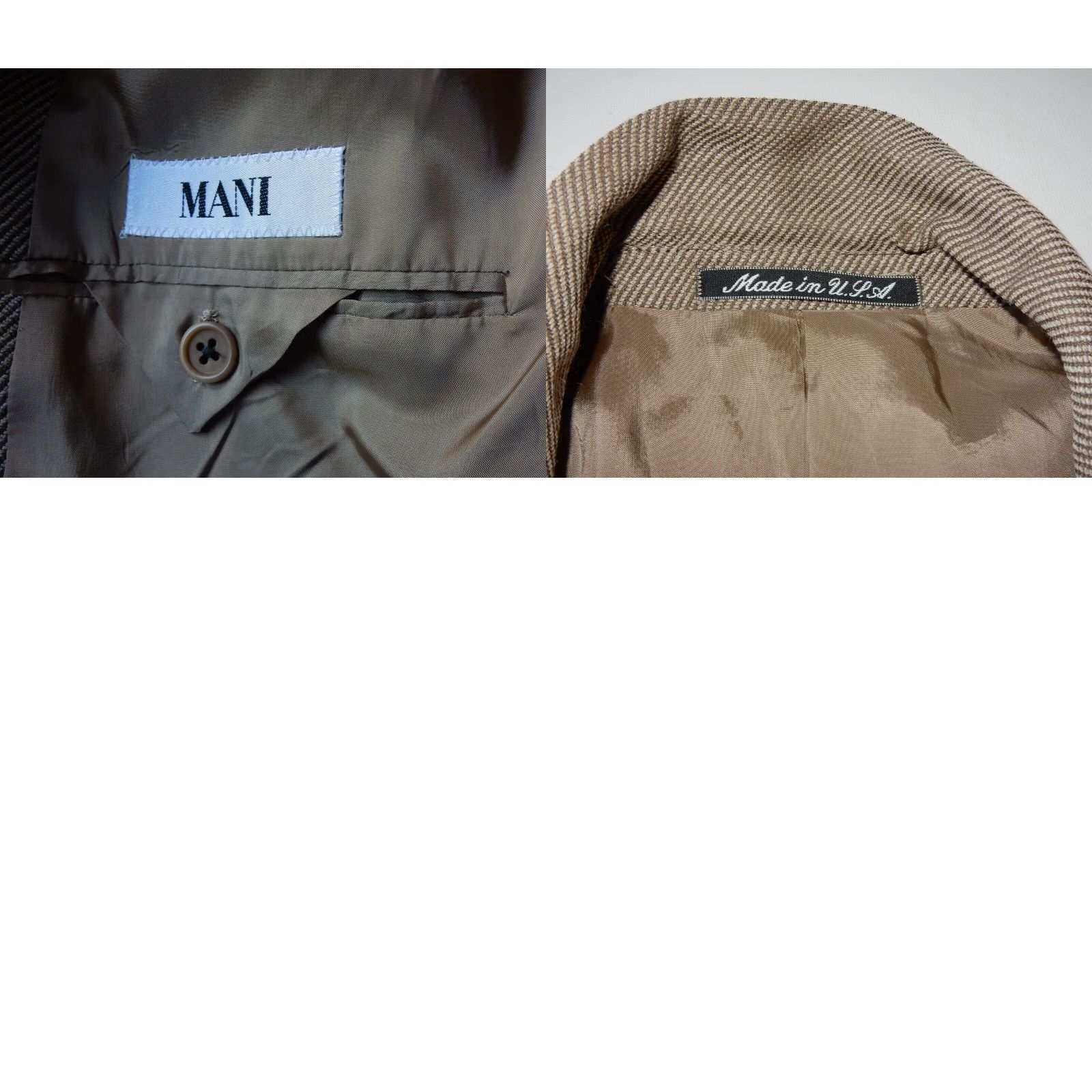 Giorgio Armani Mani By Giorgio Armani Mens Brown Wool Blazer Sport Coat Jacket Size 44 Regular Size 44R - 8 Thumbnail