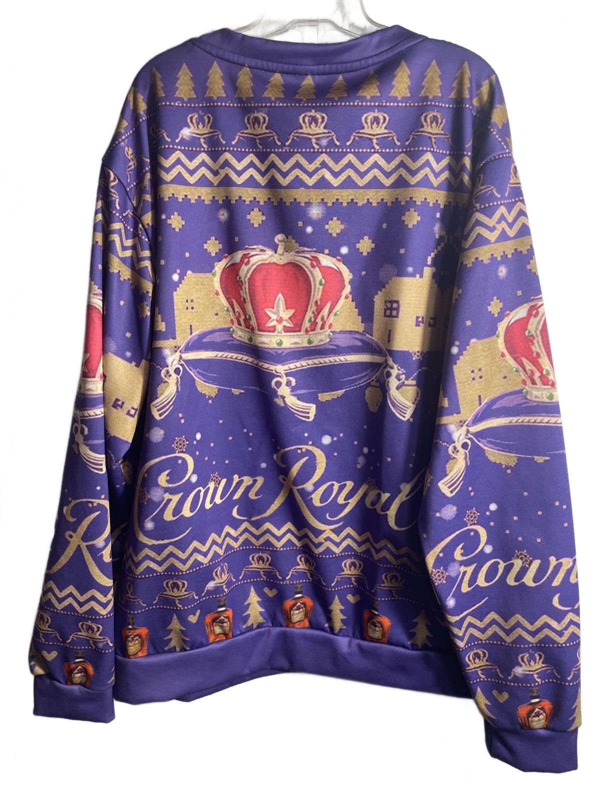 Other Crown Royal Sweat Shirt Women's Size Large Purple Gold Emo Size ONE SIZE - 4 Thumbnail