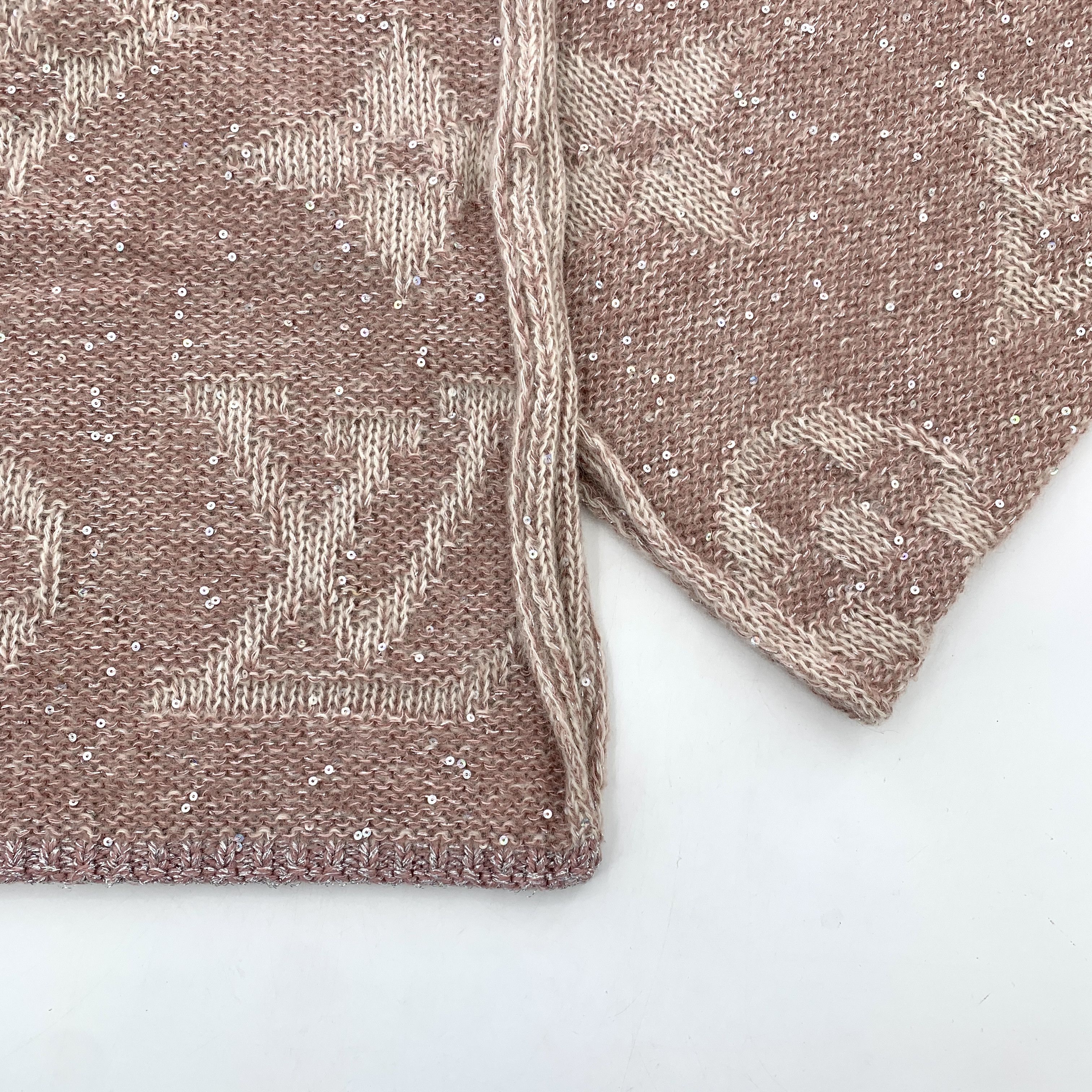 Louis Vuitton LV Logo Sequin Scarf Pink (182cm×30cm) Size ONE SIZE - 5 Thumbnail