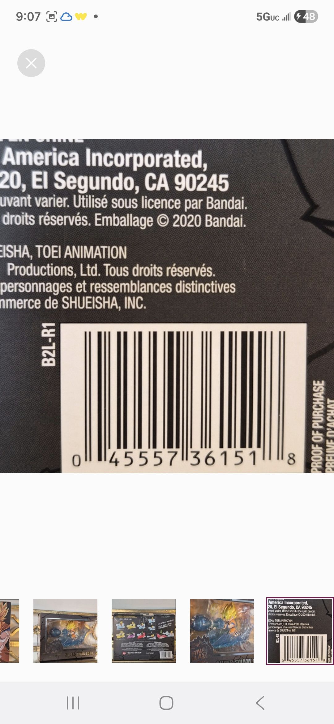 Other Bandai DragonBall Super FINAL BLAST SERIES Super Saiyan Goku Size ONE SIZE - 8 Thumbnail