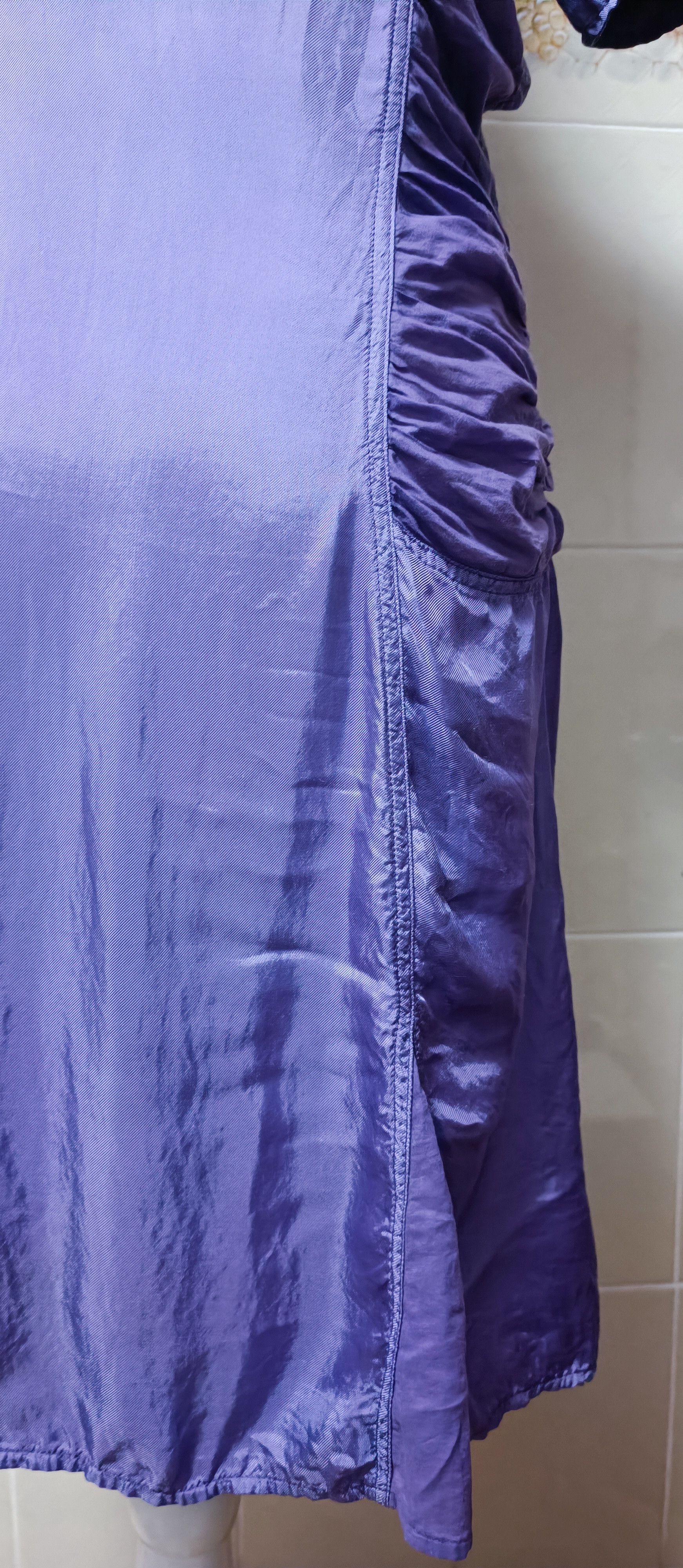 Jean Paul Gaultier Purple satin dress, with draped material Size M / US 6-8 / IT 42-44 - 20 Thumbnail