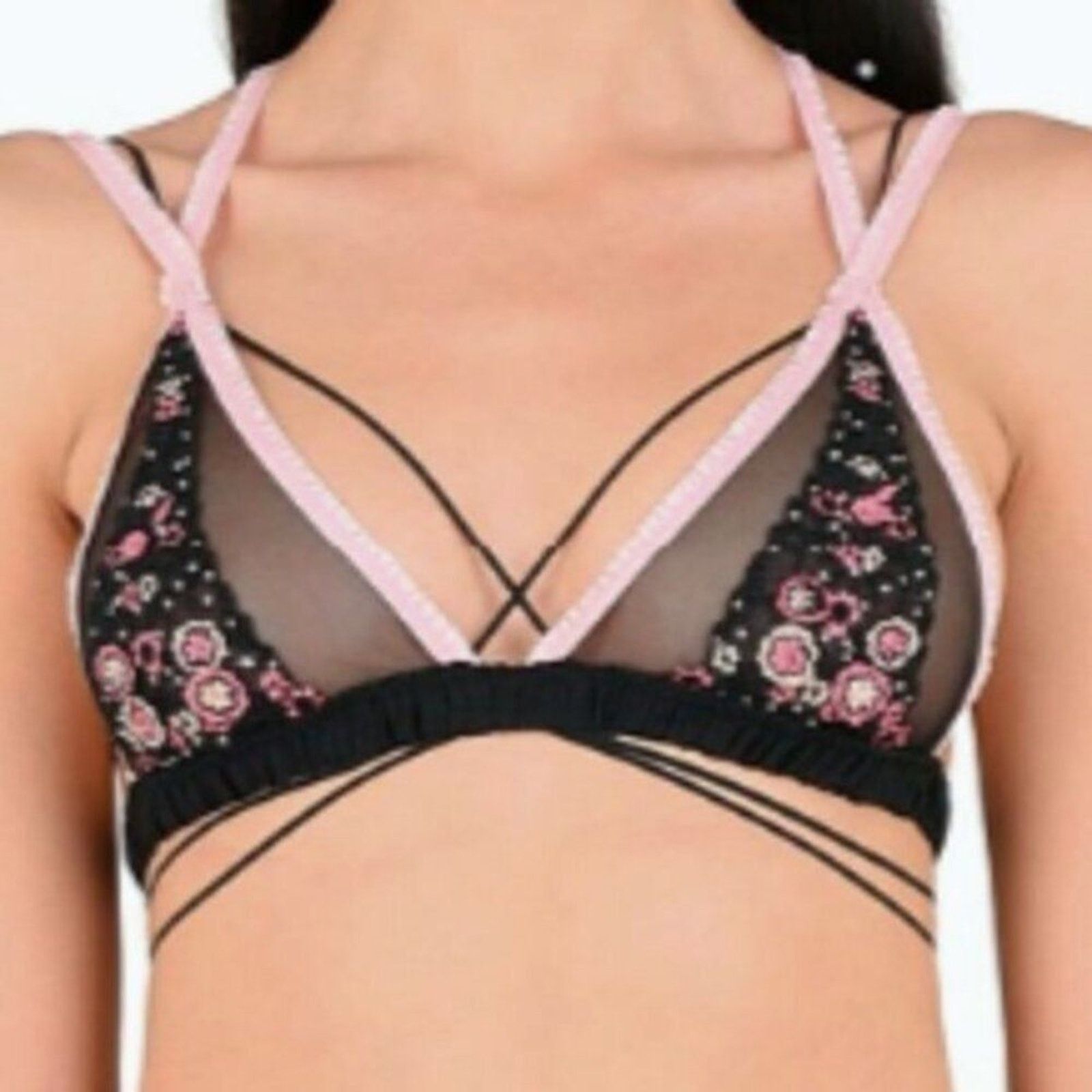 For Love & Lemons For Love and Lemons Azalea Embroidery Bralette M Size ONE SIZE - 3 Thumbnail