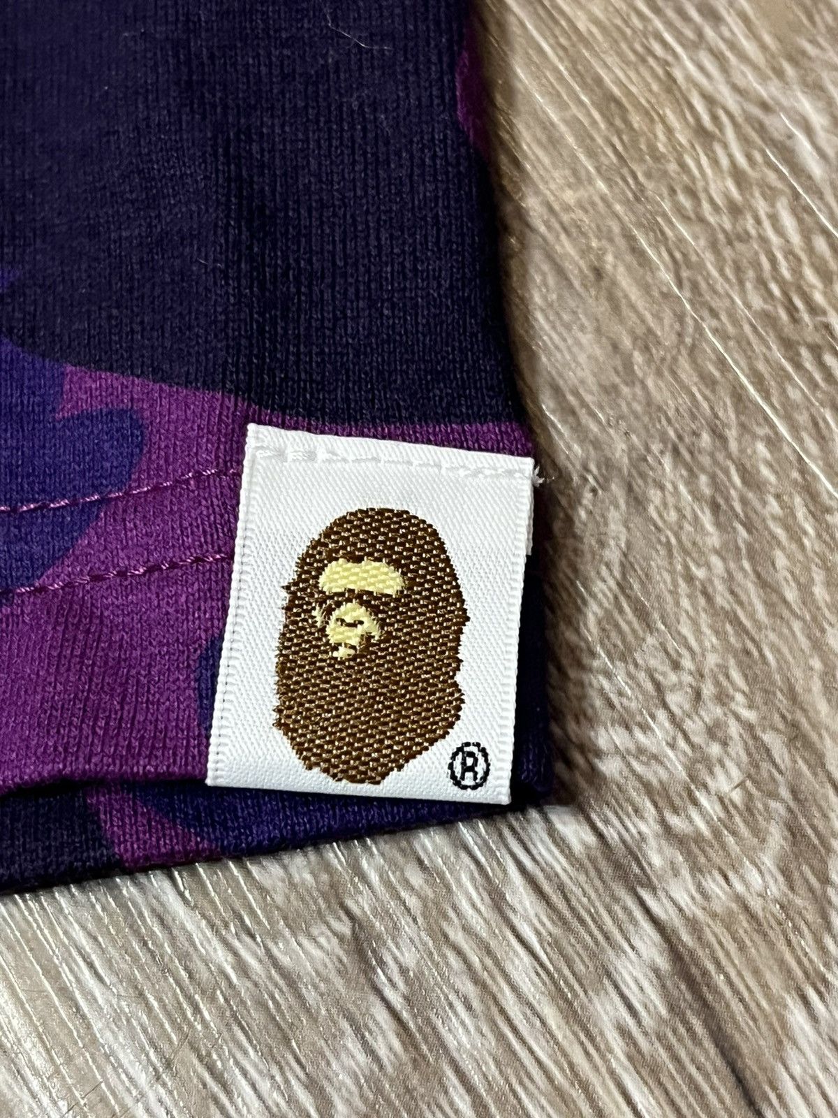 Bape Purple Camo Tee Bape Spellout Logo New With Tags Size US L / EU 52-54 / 3 - 4 Thumbnail