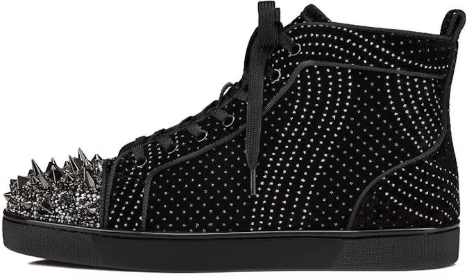 Christian Louboutin oc11z0325 Lou Pik Pik Strass Orlato Flat in Black Size US 11.5 / EU 44-45 - 2 Thumbnail
