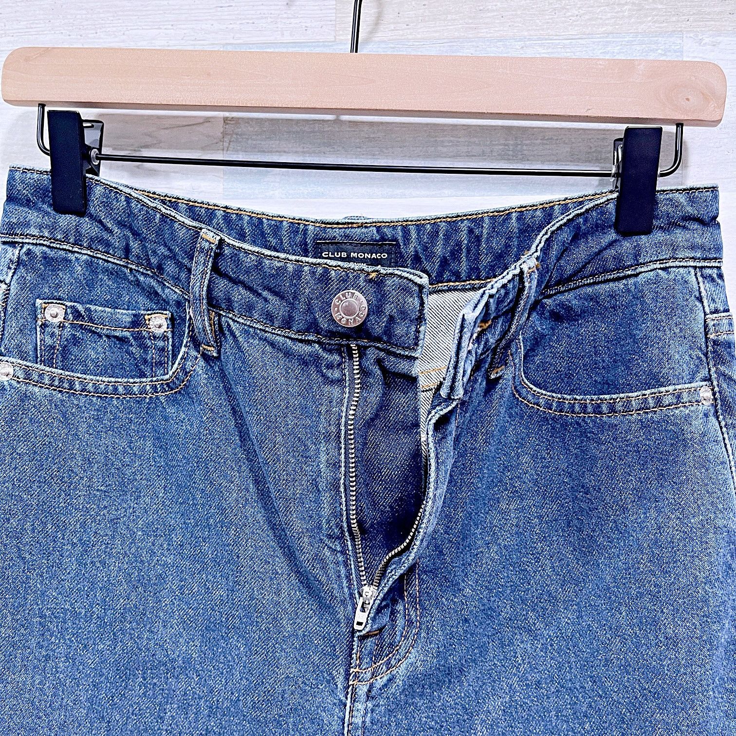 Club Monaco Club Monaco Cuffed Ankle High Rise Jeans Blue Womens 26 Size 26" / US 2 / IT 38 - 3 Thumbnail