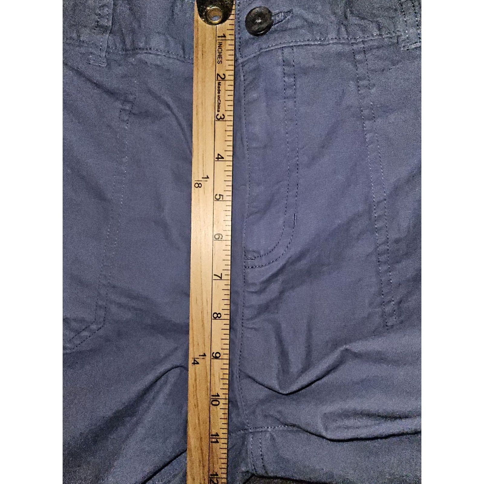 Eddie Bauer VINTAGE Eddie Bauer Chino Hiking Pants Women's 8 Blue Rip Stop Straight Mid Rise Pockets Stretch Easy Care Mens Womens Girls Boys Size 30" / US 8 / IT 44 - 4 Thumbnail