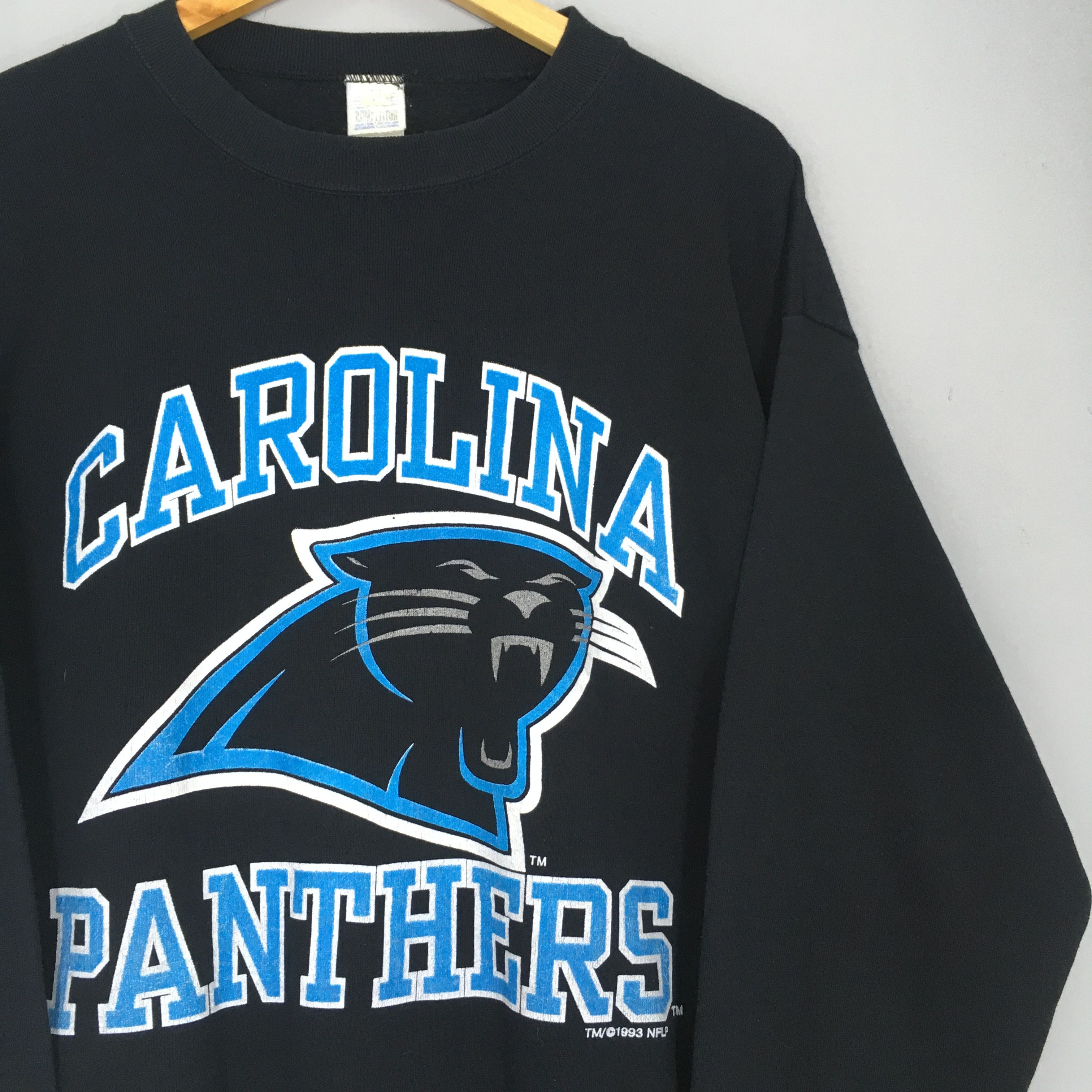 NFL × Vintage Vintage 90s Carolina Panthers NFL Sweatshirt XLarge Size US XL / EU 56 / 4 - 2 Thumbnail