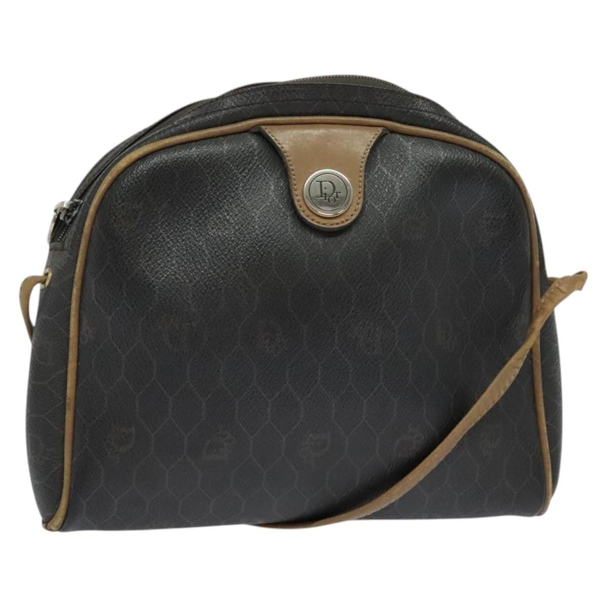 Dior DIOR Honeycomb Canvas Shoulder Bag Pvc Leather Black Size ONE SIZE - 1 Thumbnail