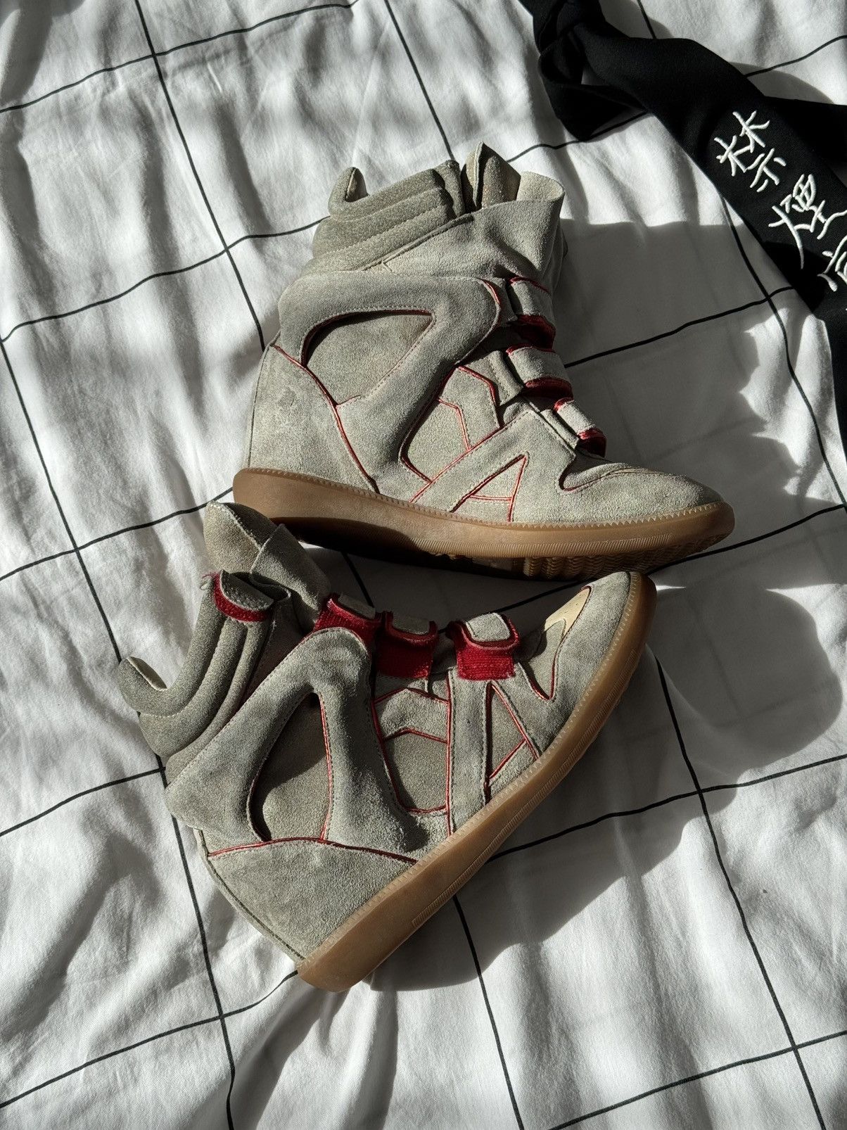 Isabel Marant Rare Isabel Marant Bekett sneakers shoes beige Suede Wedge Size US 7 / IT 37 - 21 Thumbnail