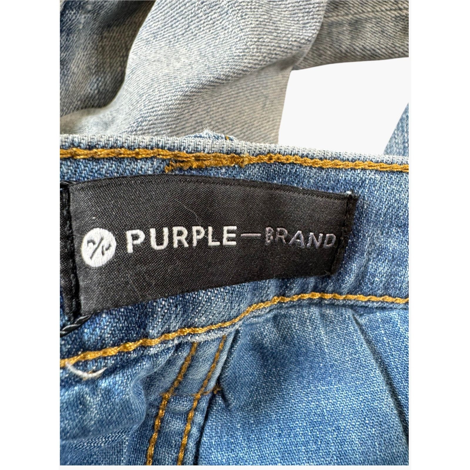 Purple Brand Purple Brand Distressed Light Wash Jeans Size US 31 - 3 Thumbnail