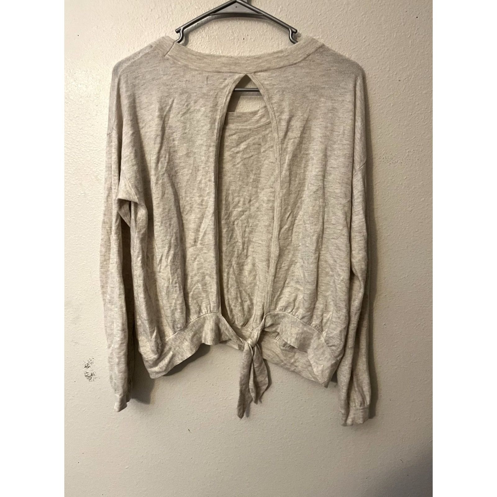 Vintage Aerie Sweater Women's Size XL Gray long sleeve Open Back Top Size XL / US 12-14 / IT 48-50 - 3 Thumbnail