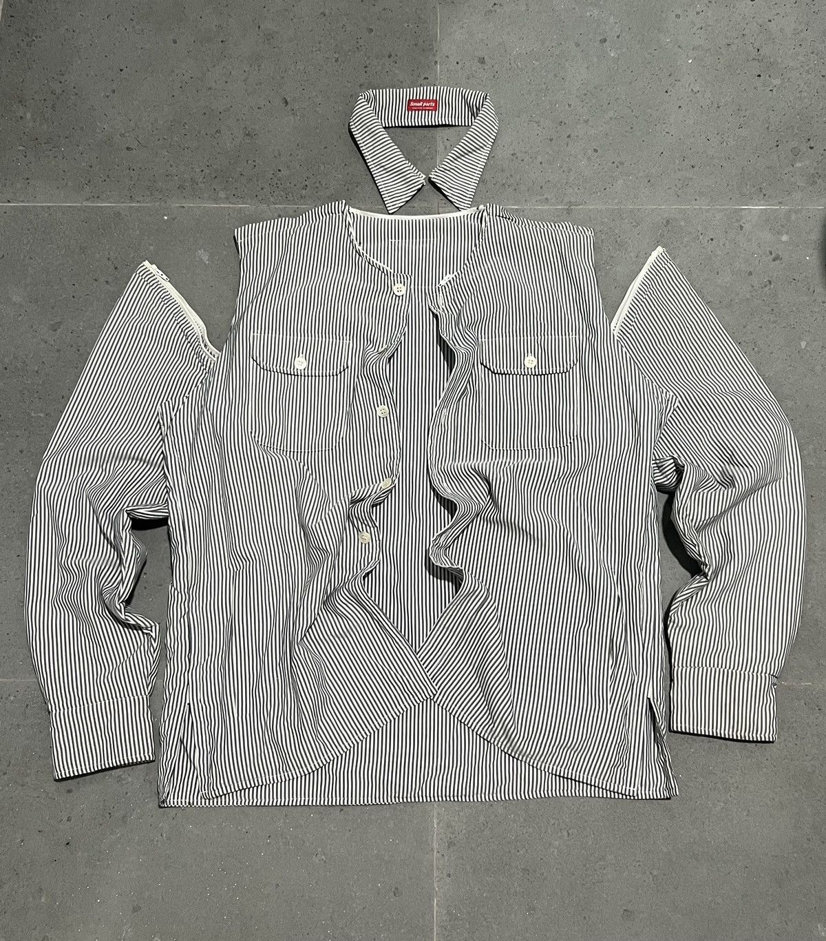 UNDERCOVER padded long-sleeve shirt - White