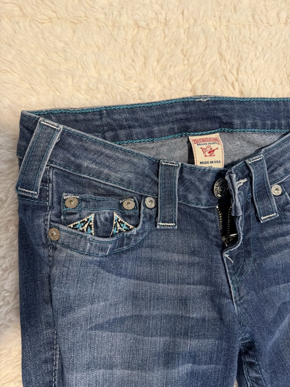 True Religion blue stitch true religion jeans Size 26" / US 2 / IT 38 - 6 Thumbnail