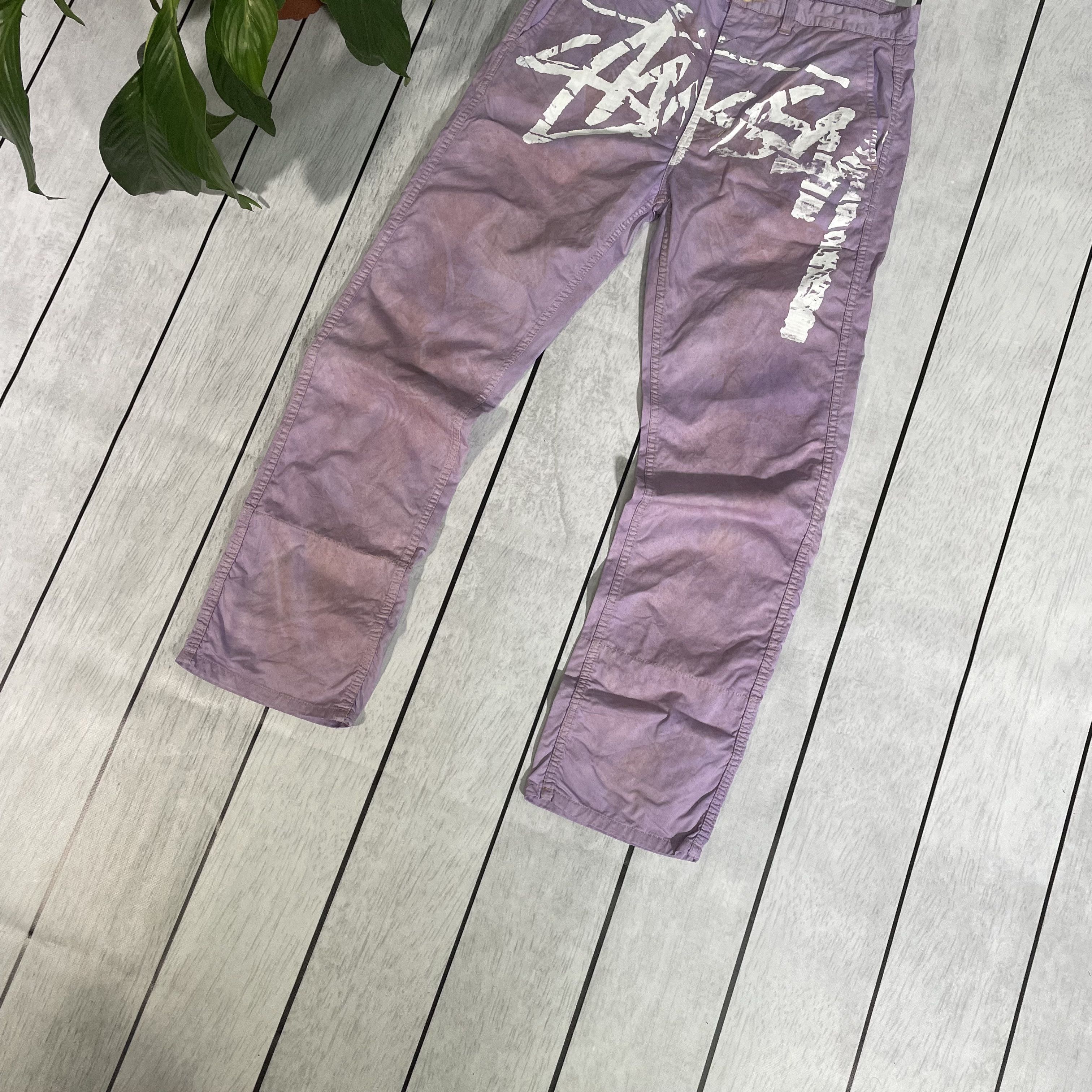 Stussy Custom Stussy Pants – Unique Artistic Finish alt rare y2k Size US 31 - 6 Thumbnail