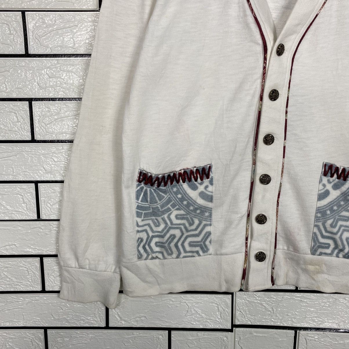 Kapital Vintage Button Cardigan Jacket Sharaku Navajo Native Design Size US M / EU 48-50 / 2 - 5 Thumbnail