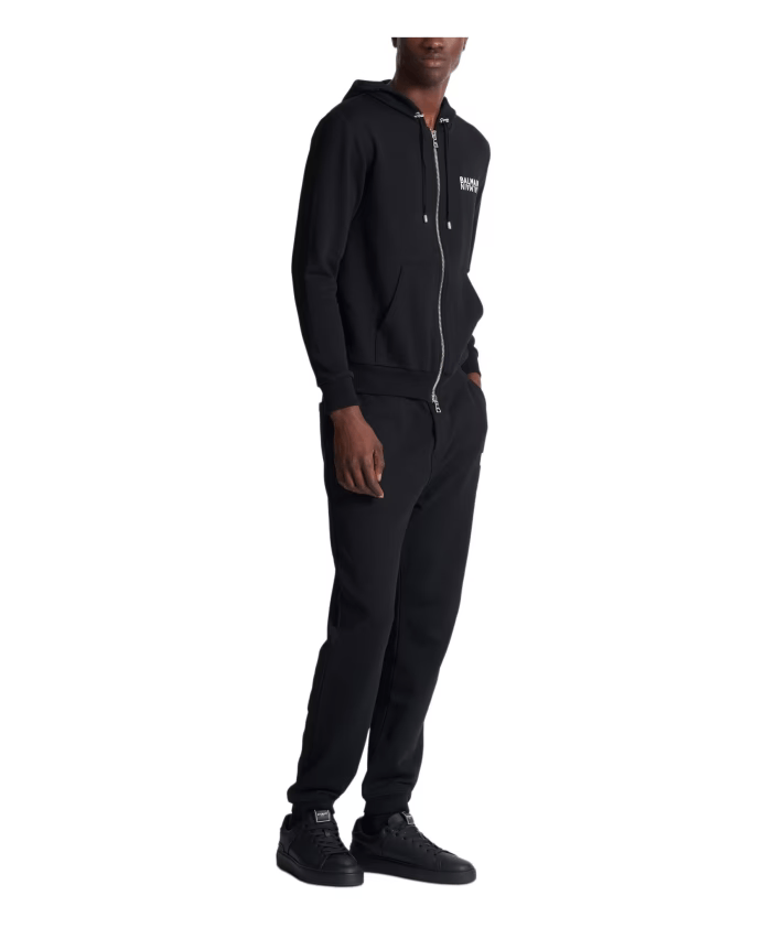 Balmain o1s1wg110126 Logo Hoodie in Black Size US XL / EU 56 / 4 - 3 Thumbnail